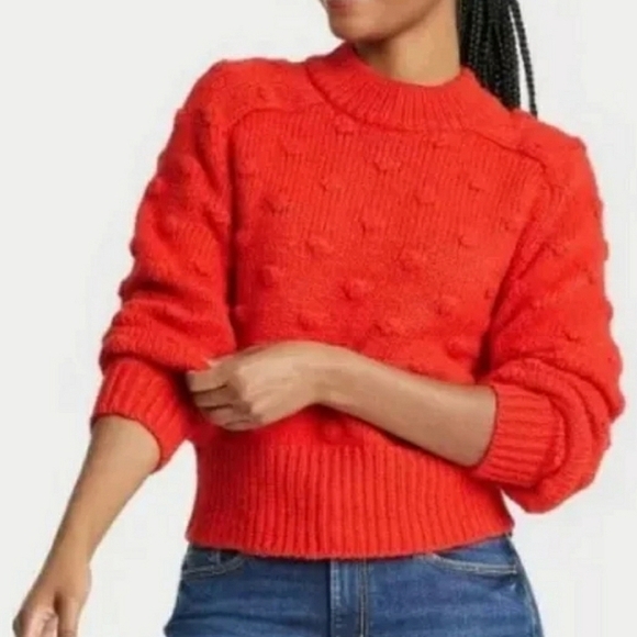 Universal Thread™ Crewneck Bobble Pullover Sweater in Red Size XXL - Picture 1 of 7
